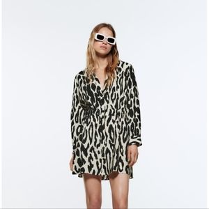 Zara animal print shirt dress XXL